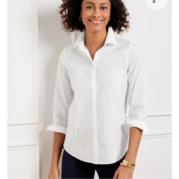 Talbots Tops - Talbots non-iron white dress shirt size 12